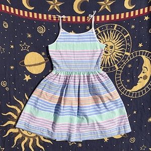 Mixed Pastel Stripe Sun Dress Polo Ralph Lauren Kids size 16